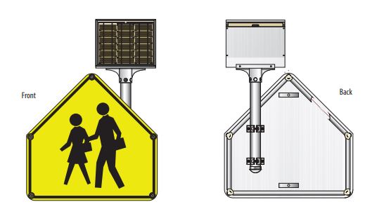 Blinker school crosswalk Sign 